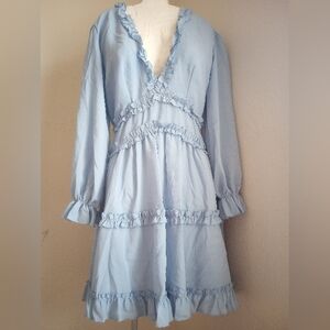 Light Blue Ruffle Dress